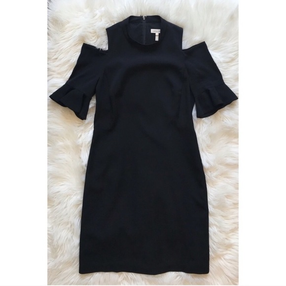 Rebecca Taylor | Cold Shoulder Shift Dress Black - Picture 2 of 8